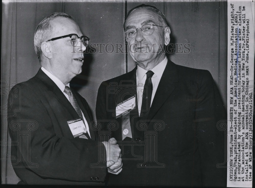 1961 Press Photo Dr. George M. Fister, President-elect of American Medical Assoc - Historic Images