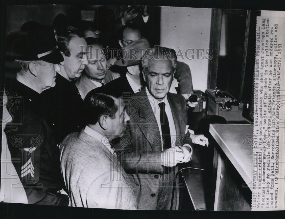 1951 Press Photo Walter Wanger released from jail after he shot Jennings Lang - Historic Images