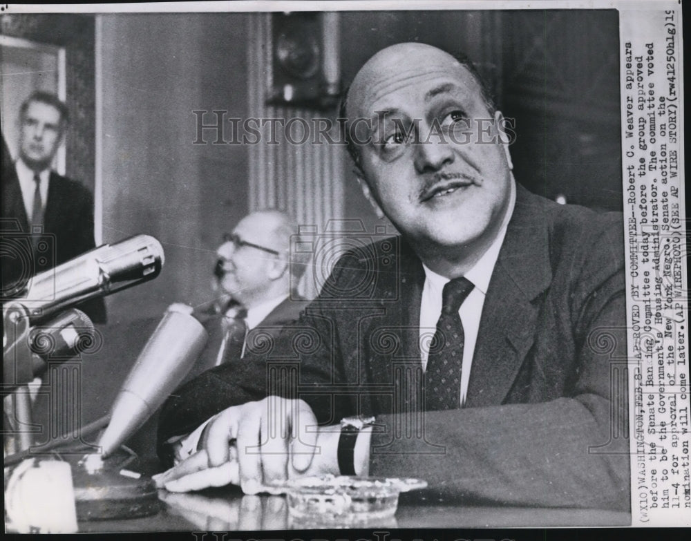 1961 Press Photo Robert Weaver as new Government&#39;s Housing Administrator - Historic Images