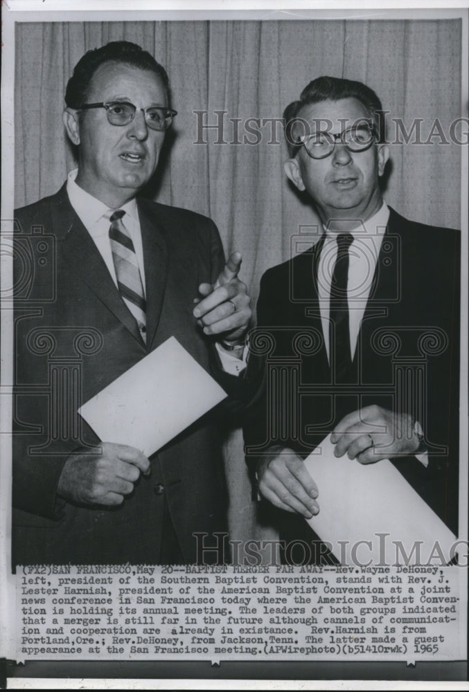 1965 Press Photo Leaders of the Southern and American Baptist Convention - Historic Images