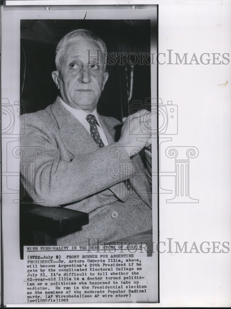 1963 Dr. Arturo Umberto Illia, Argentina&#39;s 29th President - Historic Images