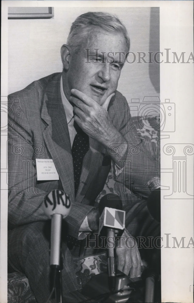 1976 Press Photo Justin A. Stanley, President of American Bar Association - Historic Images