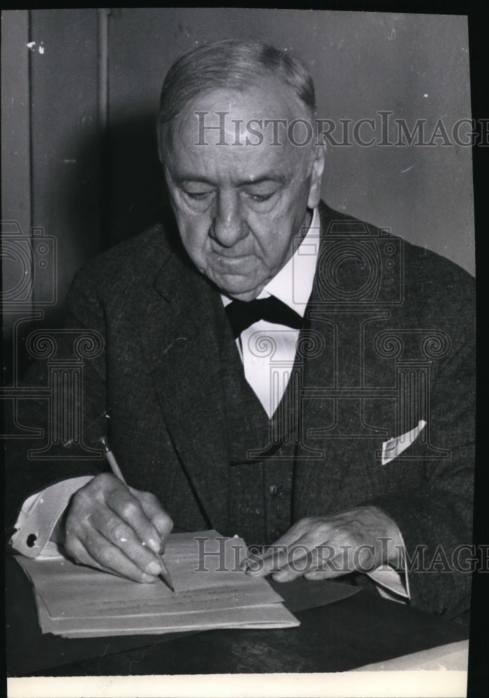 1943 Press Photo Josephus Danields, editor The Raleigh, NC News & Observer-Historic Images