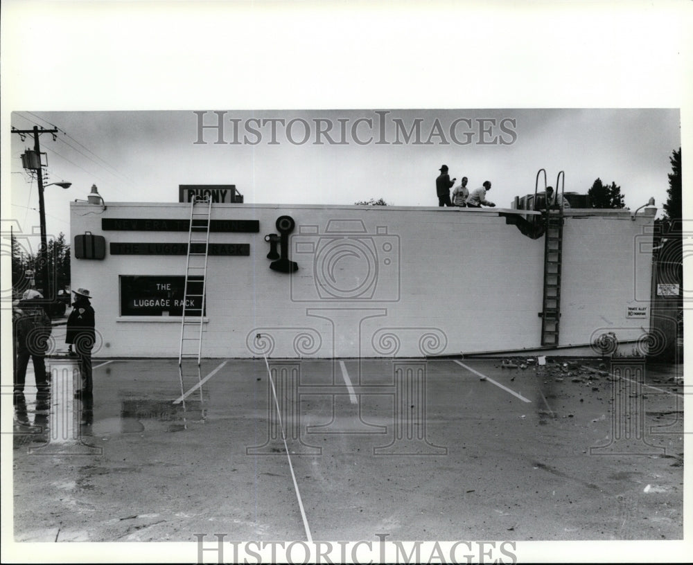 1986 Press Photo Coeur d'Alene Bombing Gibbs Mercantile Building-Historic Images