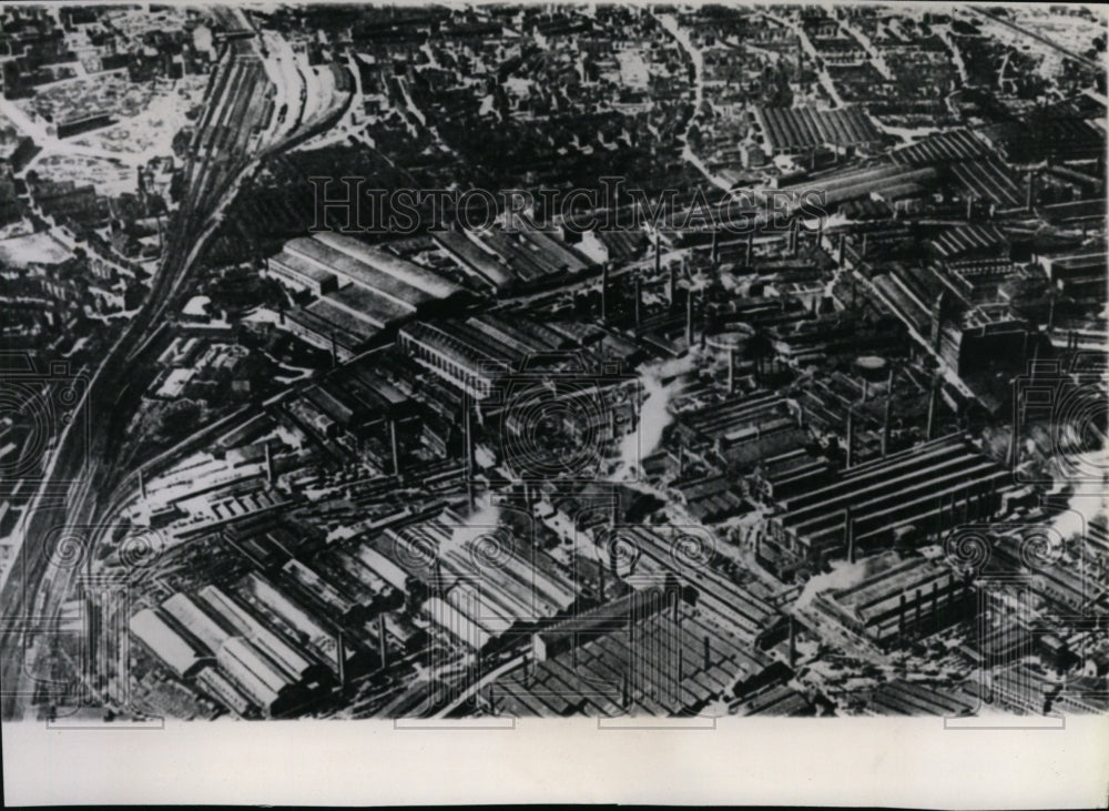 1943 Buildings of Krupp Works in Germany's Ruhr  - Historic Images