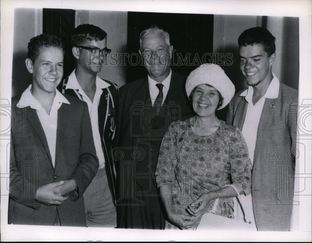 1963 Minister Hendrik Frensch Verwoerd of South Africa and family - Historic Images