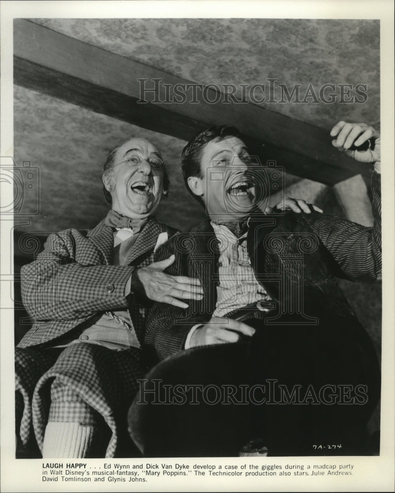 1964 Ed Wynn and Dick Van Dyke in musical-fantasy Mary Poppins-Historic Images