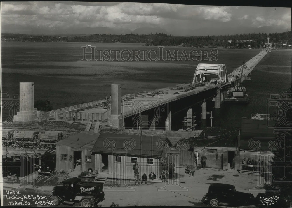 1940 Lake Washington Bridge Construction-Historic Images