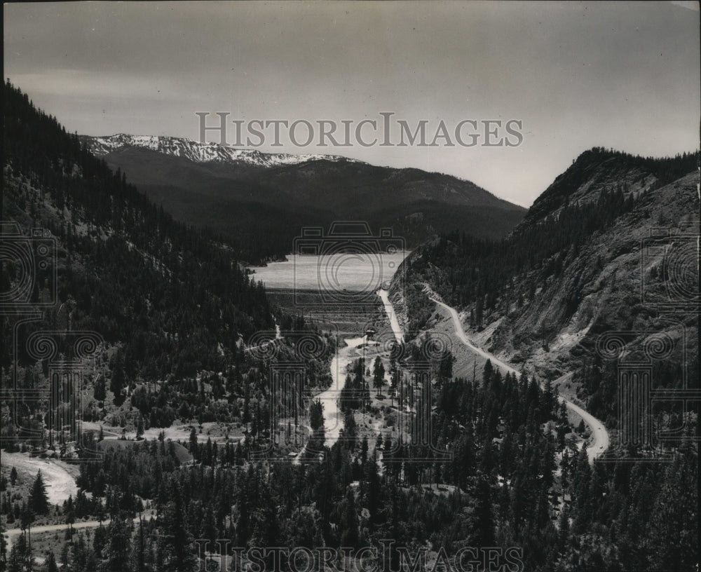 1962 View of the Tietom Dam in the mountains of Central Washington.-Historic Images