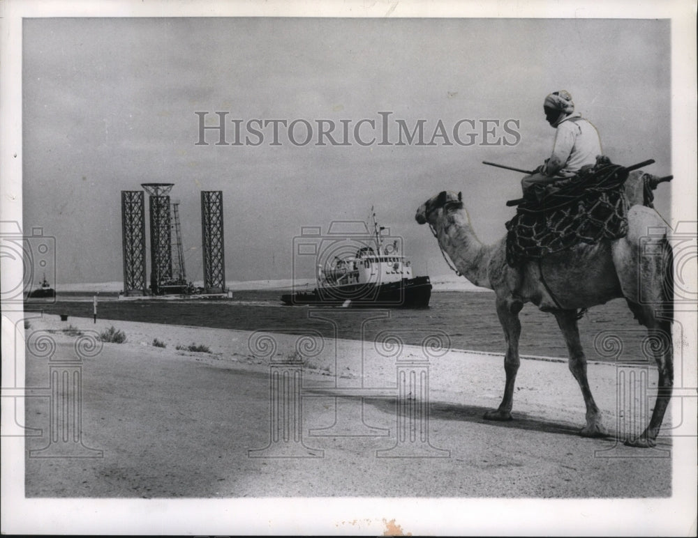 1961 The Suez Canal at Port Said  - Historic Images