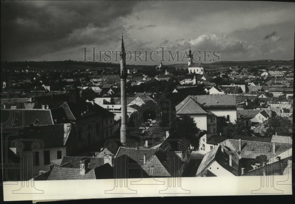 1929 View of the small town of Eger, Hungary  - Historic Images