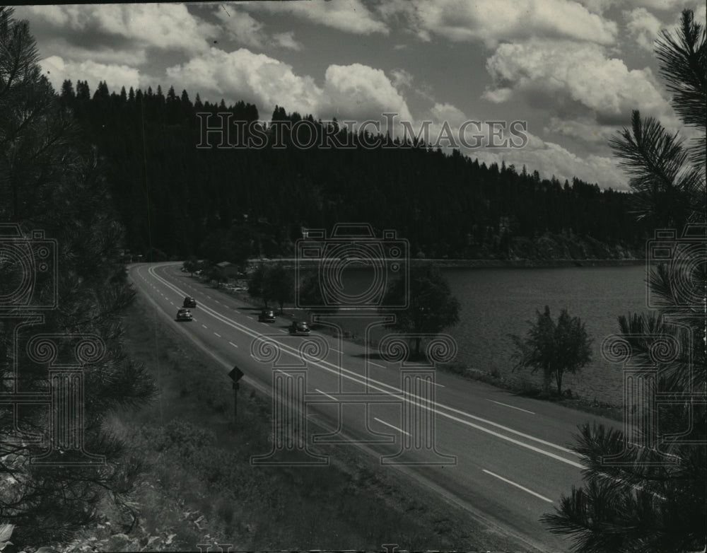 1956 No. 10 highway entereing Coeur d'Alene from the east-Historic Images
