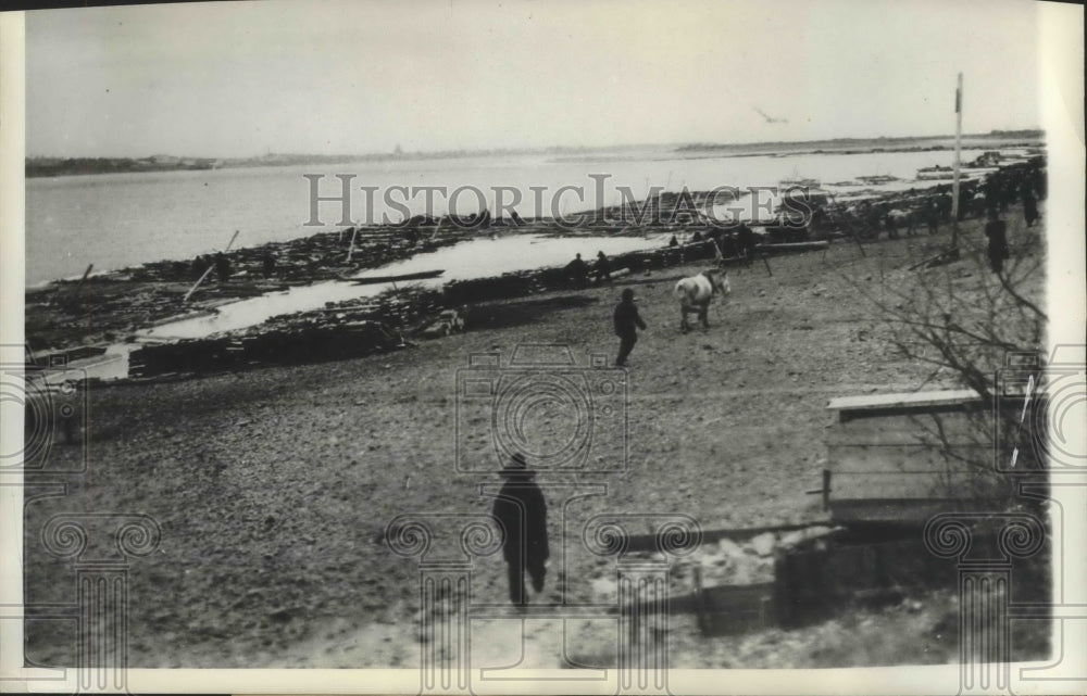 1937 Press Photo The Amur River few miles where gunfire sank Russian gunboat-Historic Images