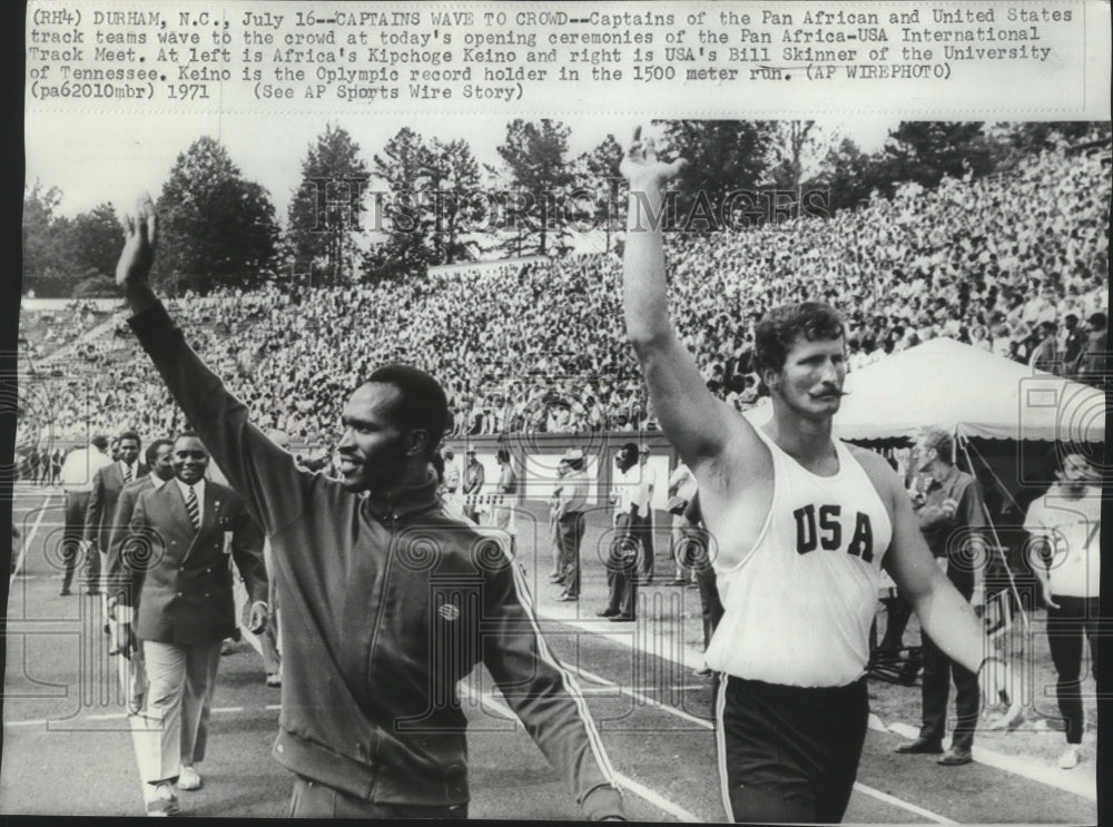1971 Press Photo Pan Bill Skinner at the African-USA International Track Meet-Historic Images