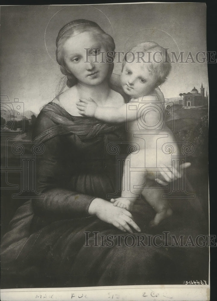 1956 Press Photo Madonna & Child by Raphael - spx14142-Historic Images