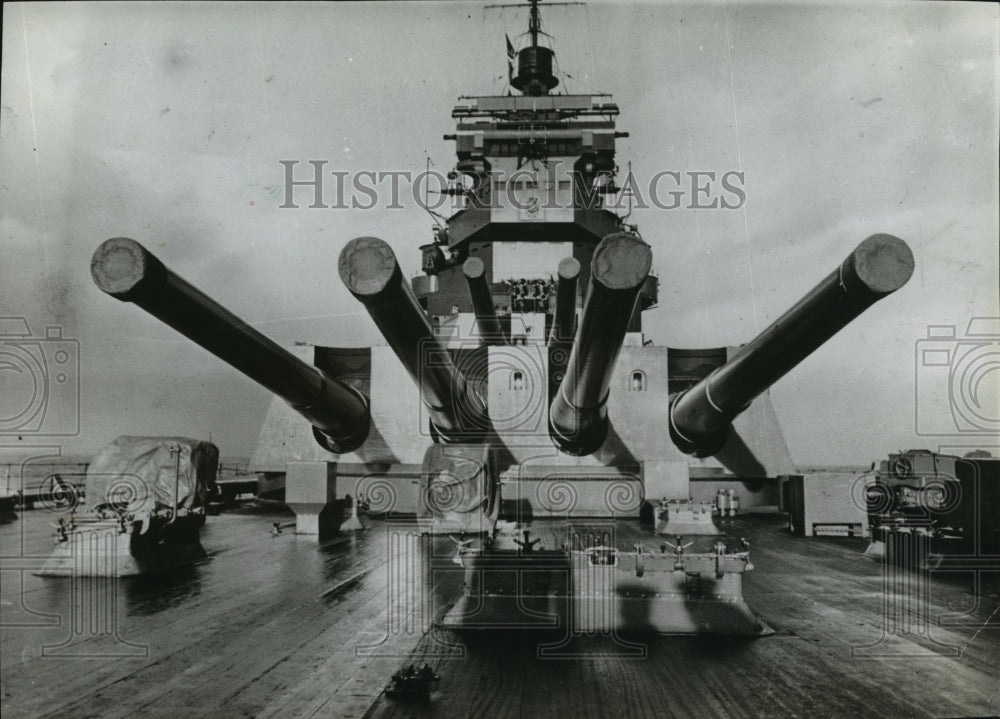 1942 Press Photo British Navy Battleship Duke of York. - spx16159- Historic Images