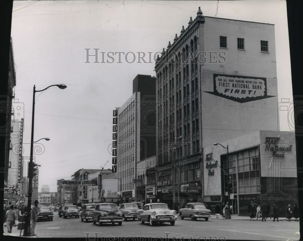 1956 Press Photo Riverside street in Spokane - spx16391- Historic Images