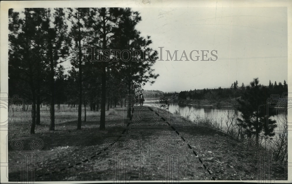 1936 Press Photo Spokane River Seven Mile Bridle Path - spx17999-Historic Images