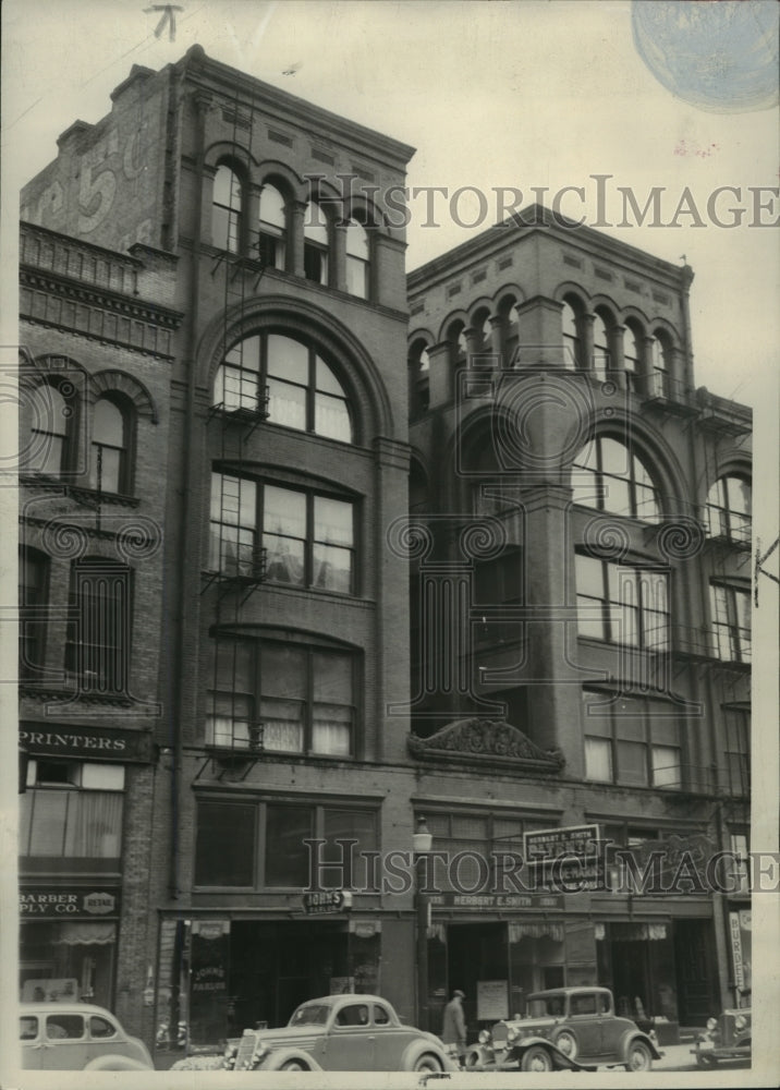 1963 Press Photo The Historic Nichols Building in Spokane, Washington - Historic Images