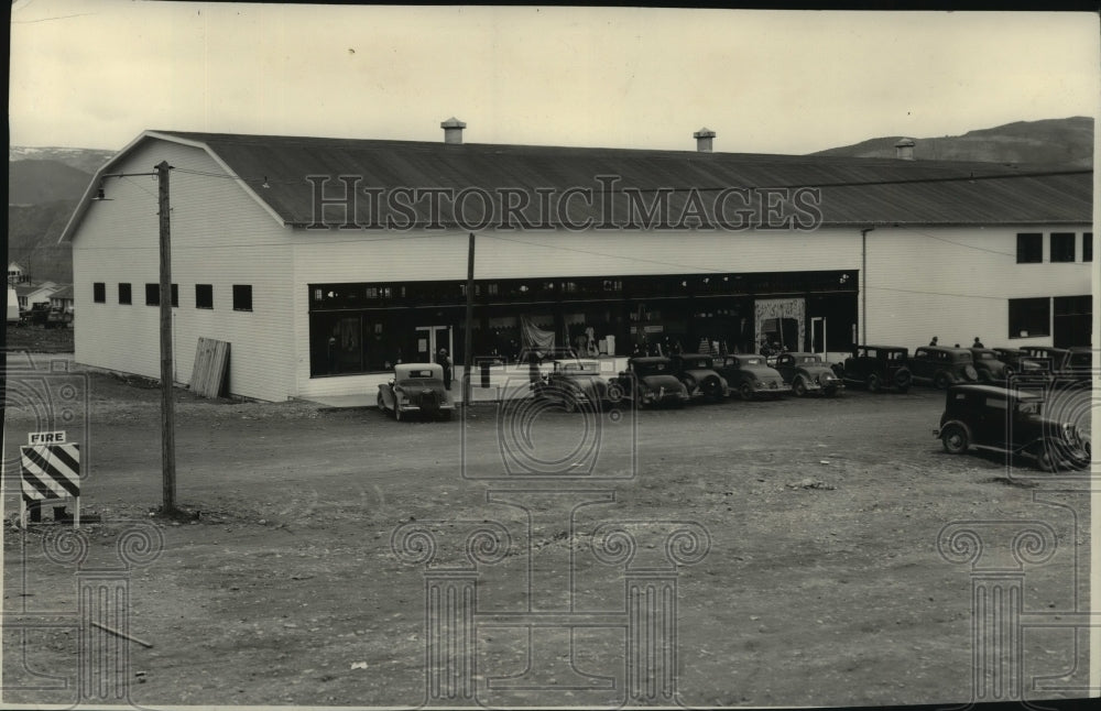 1935 Press Photo Store front in Mason City, along Coulee Dam, Washington - Historic Images