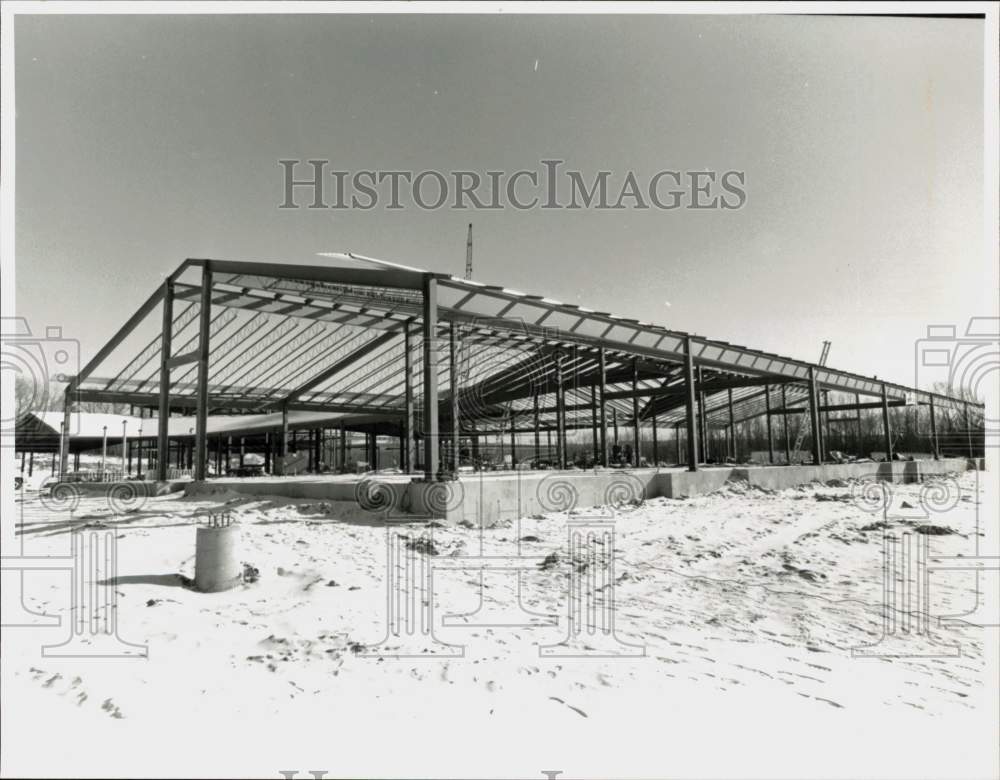 1991 Press Photo Framework of Monson Elementary School in Massachusetts- Historic Images