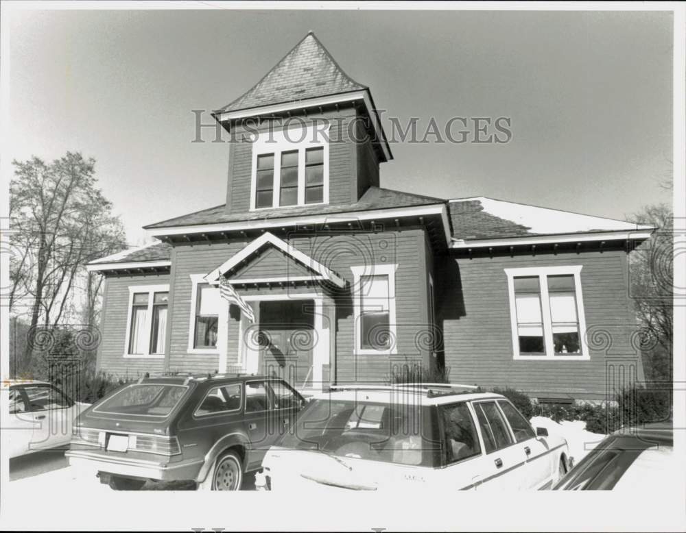 1991 Press Photo Monson School Department on State Street, Monson, Massachusetts- Historic Images