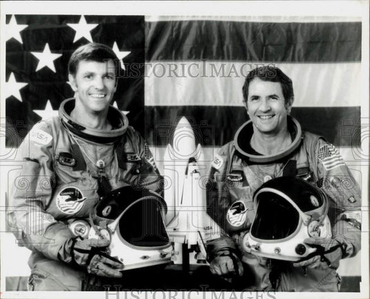 1981 Press Photo 2nd Space Shuttle Flight Astronauts Joe Engle/Richard Truly, TX- Historic Images