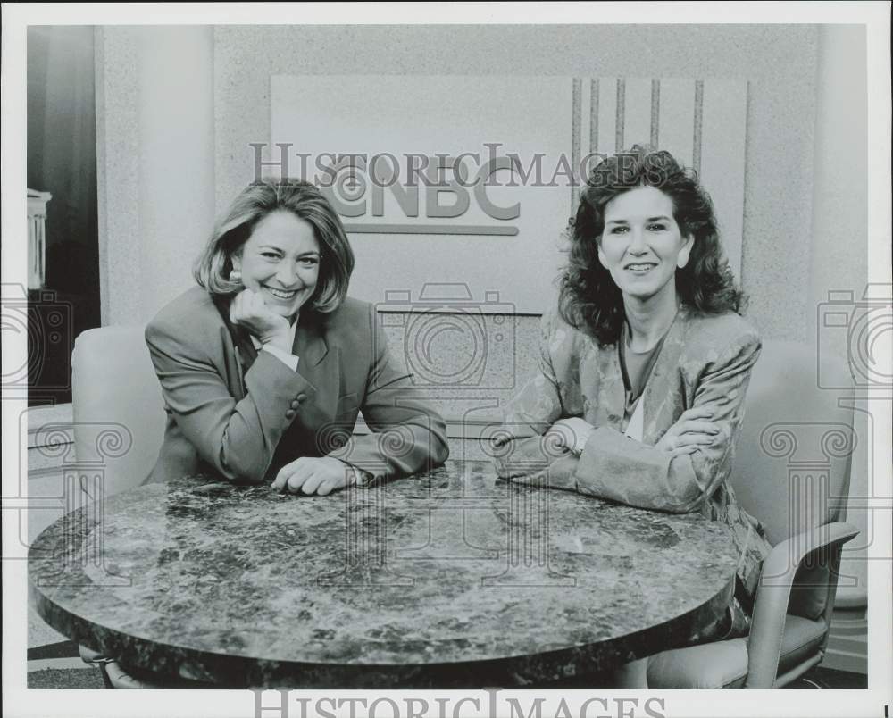 Press Photo &quot;Equal Time&quot; Co-Hosts Jane Wallace, Mary Matalin - sra40737- Historic Images