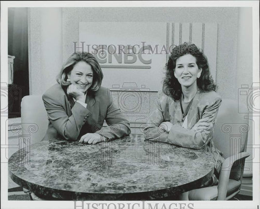 Press Photo "Equal Time" Co-Hosts Jane Wallace, Mary Matalin - sra40737- Historic Images