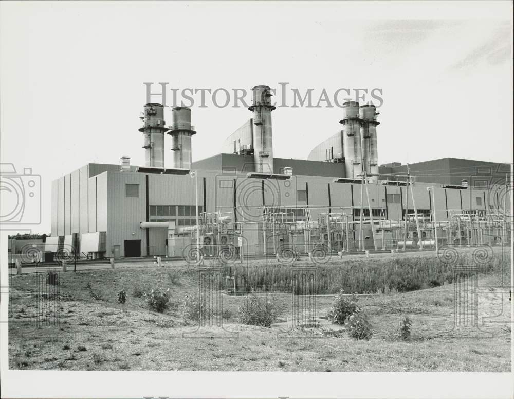 1990 Press Photo Exterior view of Stony Brook Power Plant in Ludlow. - sra41372- Historic Images