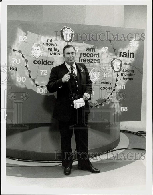 1981 Press Photo Willard Scott, weatherman on "Today," on NBC Television.- Historic Images