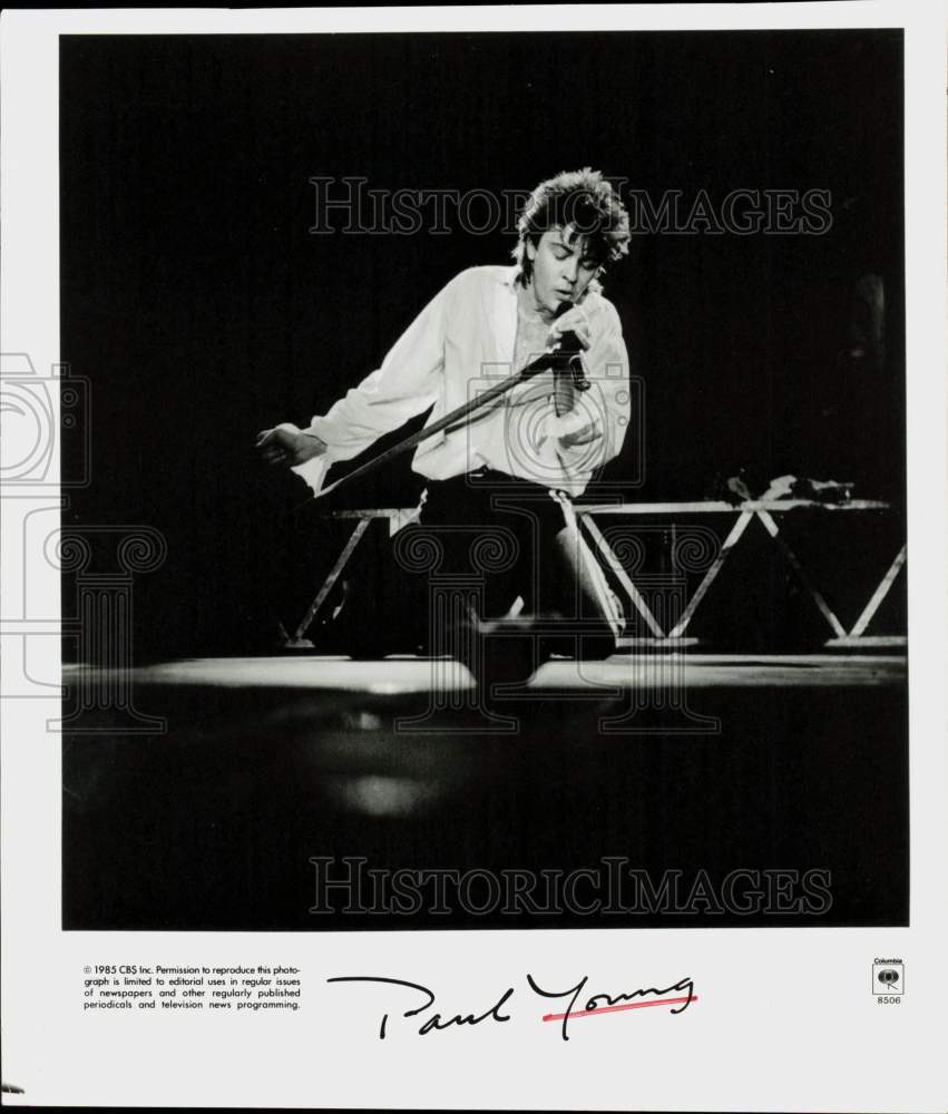 1985 Press Photo Paul Young, British rock singer. - srp07412 - Historic Images