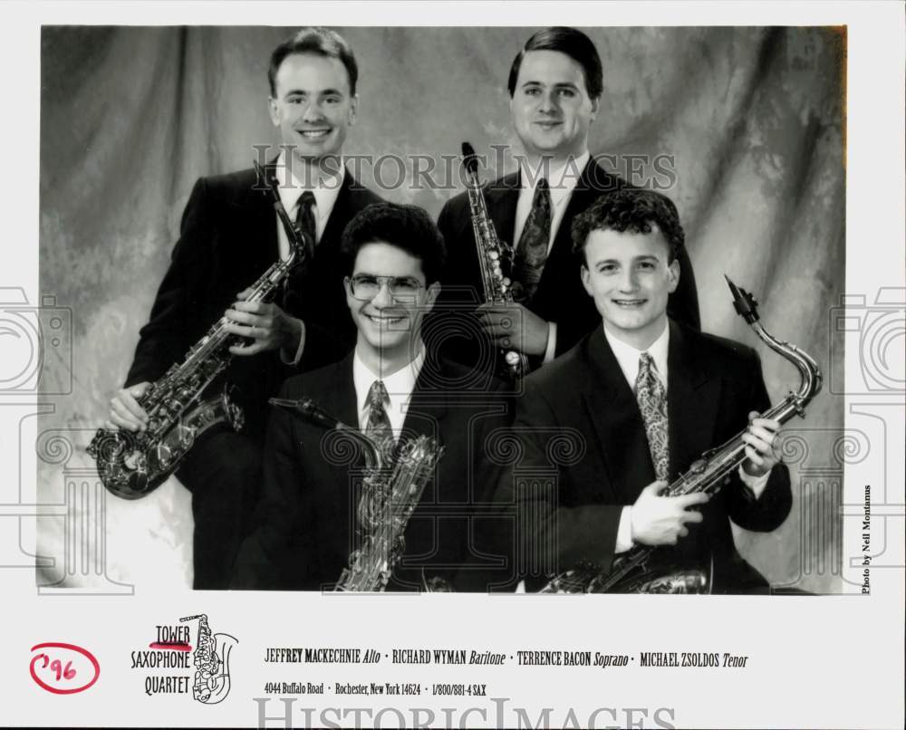 1996 Press Photo Tower Saxophone Quartet - srp16592 - Historic Images