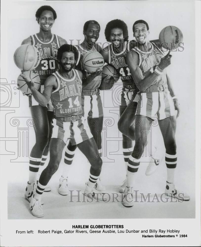 1984 Press Photo Harlem Globetrotters basketball players - srs00005 - Historic Images