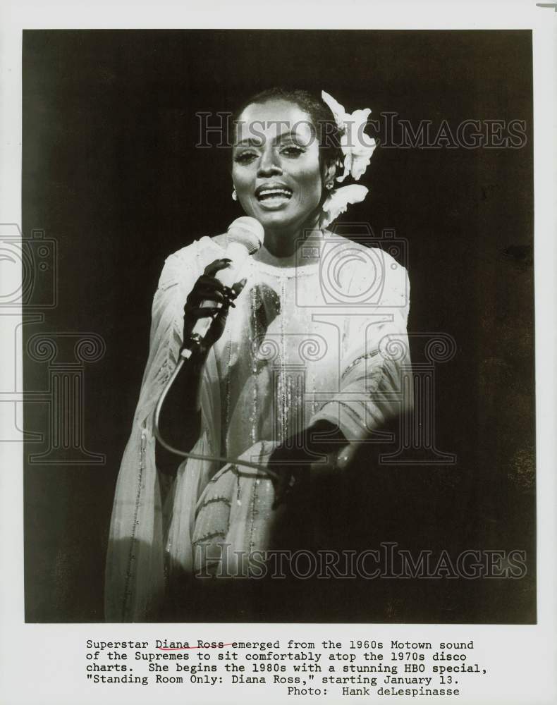 Press Photo Diana Ross, Singer on "Standing Room Only: Diana Ross" - srx00140- Historic Images