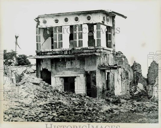 1972 Press Photo Ruins of Dong Hoi Fishermen Homes in North Vietnam - srx00924- Historic Images