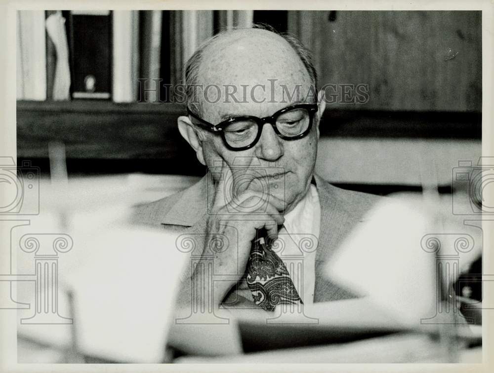 1977 Press Photo Former Secretary of State Dean Rusk at University of Georgia- Historic Images