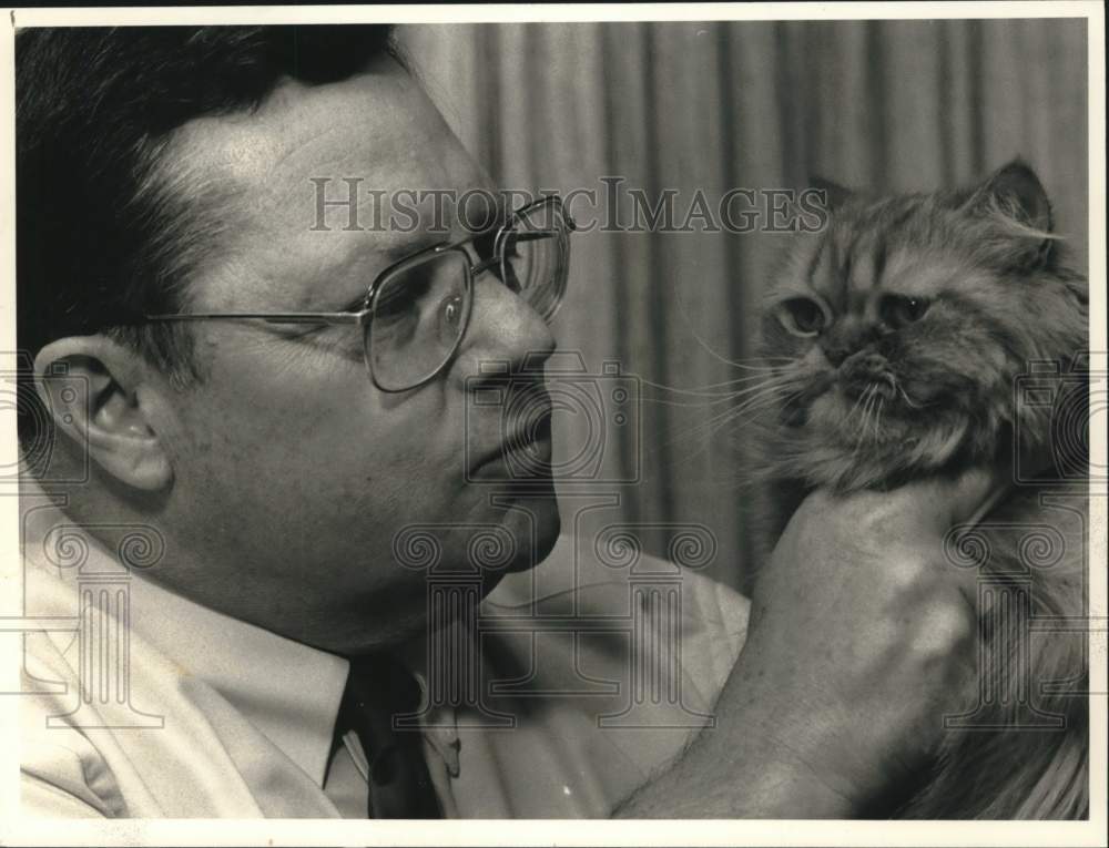 1989 John Saidla, Cornell University Feline Health Center Vet - Historic Images