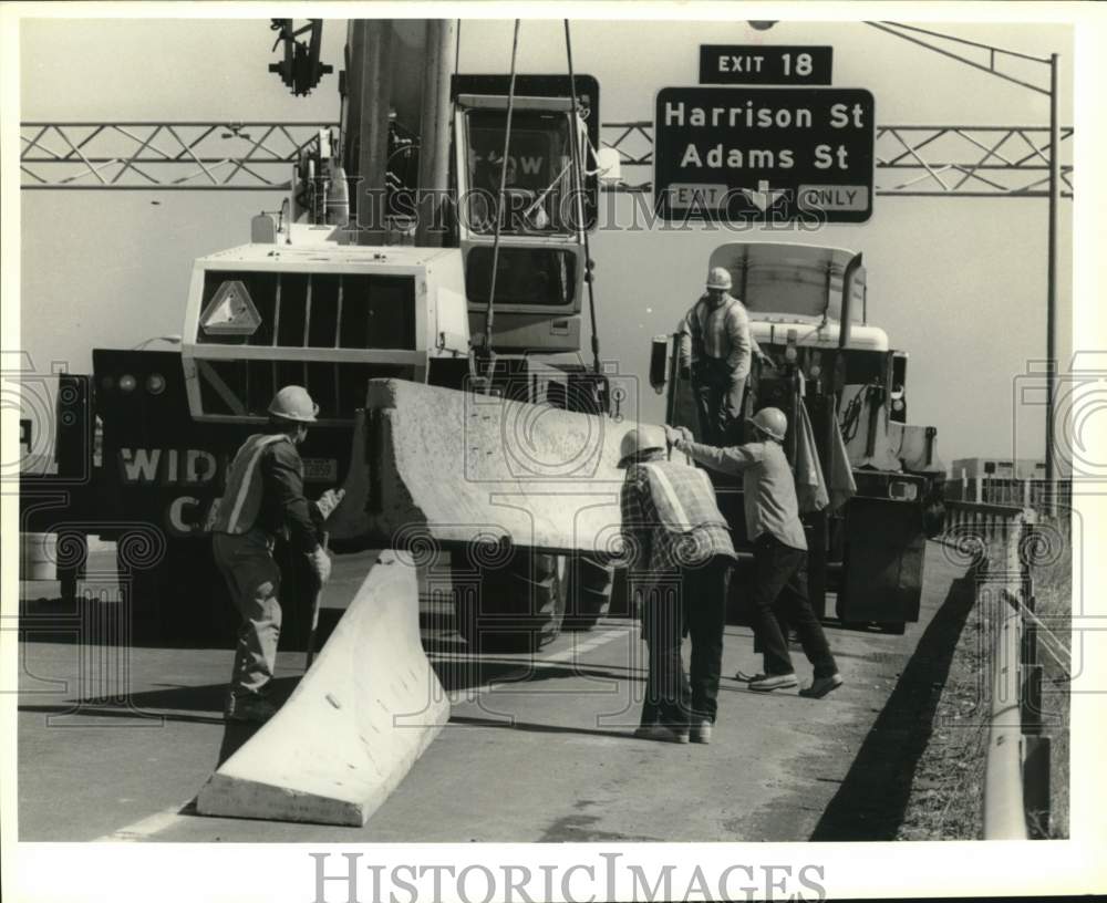 1989 Interstate Route 81 Construction at Adam&#39;s Street Exit - Historic Images