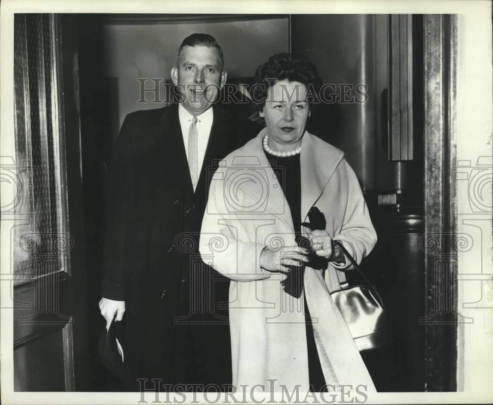 1962 Laurence Robison with Wife at Event-Historic Images