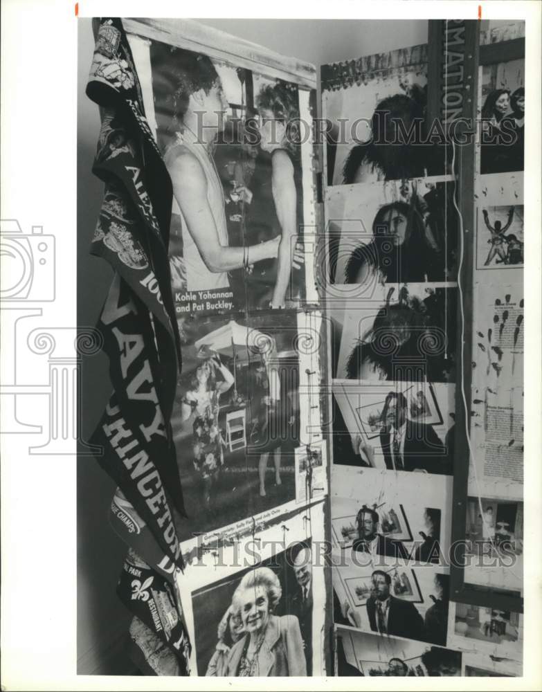1991 Press Photo "Obligatory Acts" Art Work by David Saperstein at Art Show - Historic Images