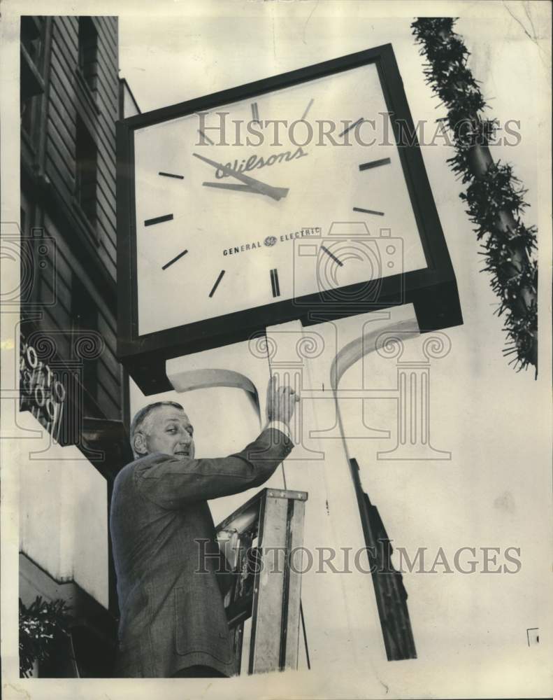 1965 Jerome M. Wilson, Wilson Leading Jewelers President at Clock-Historic Images