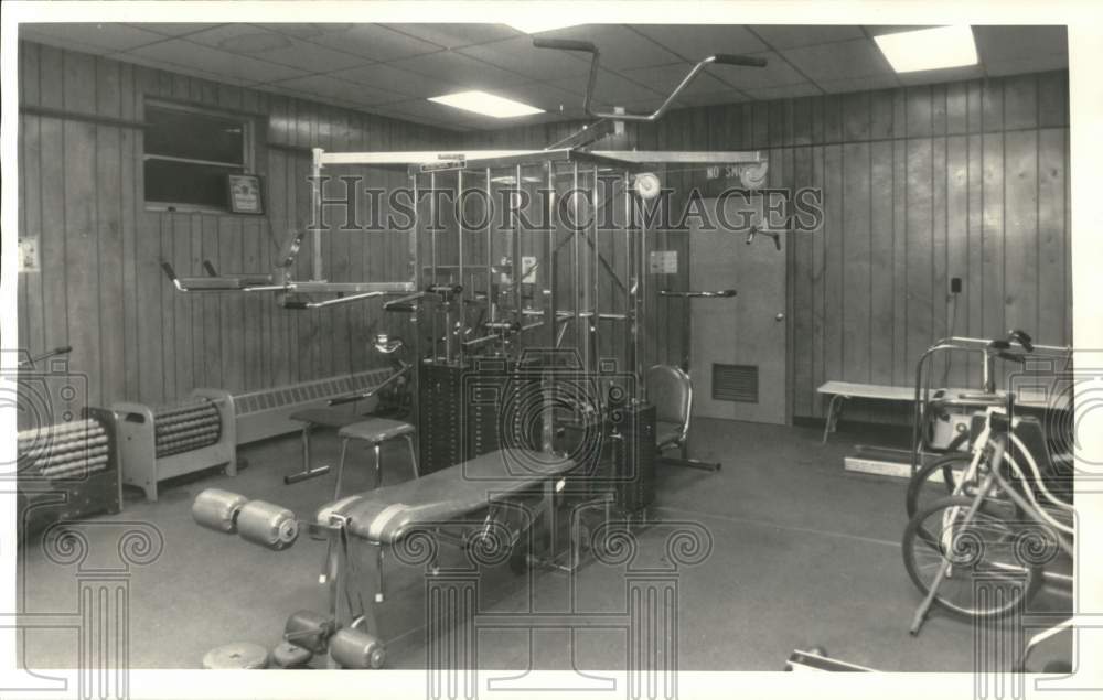 1986 Press Photo Solvay Geddes Community Youth Center Exercise Room - sya09371 - Historic Images