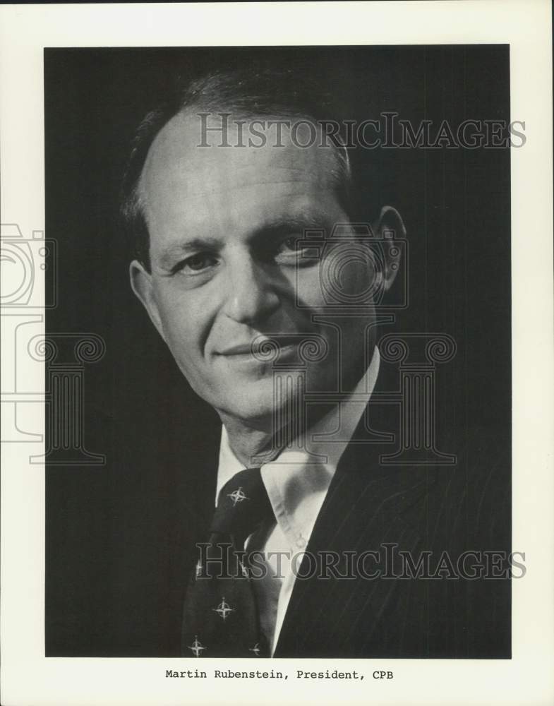 1986 Press Photo Martin Rubenstein Corporation for Public Broadcasting President- Historic Images