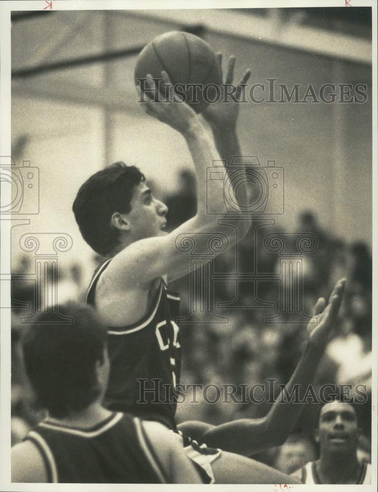 Press Photo Cicero North Syracuse Basketball Player Jeff Reynolds at Game - Historic Images