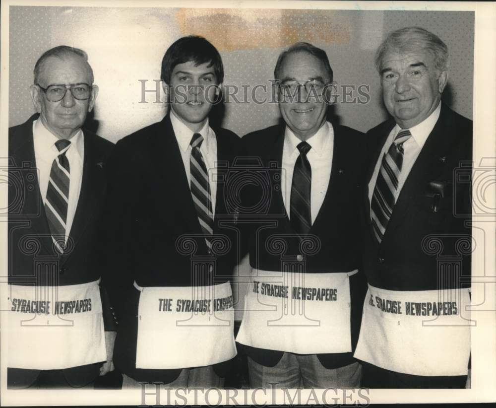 1988 Press Photo Syracuse Newspapers Old Newsboys of North Syracuse Kiwanis - Historic Images