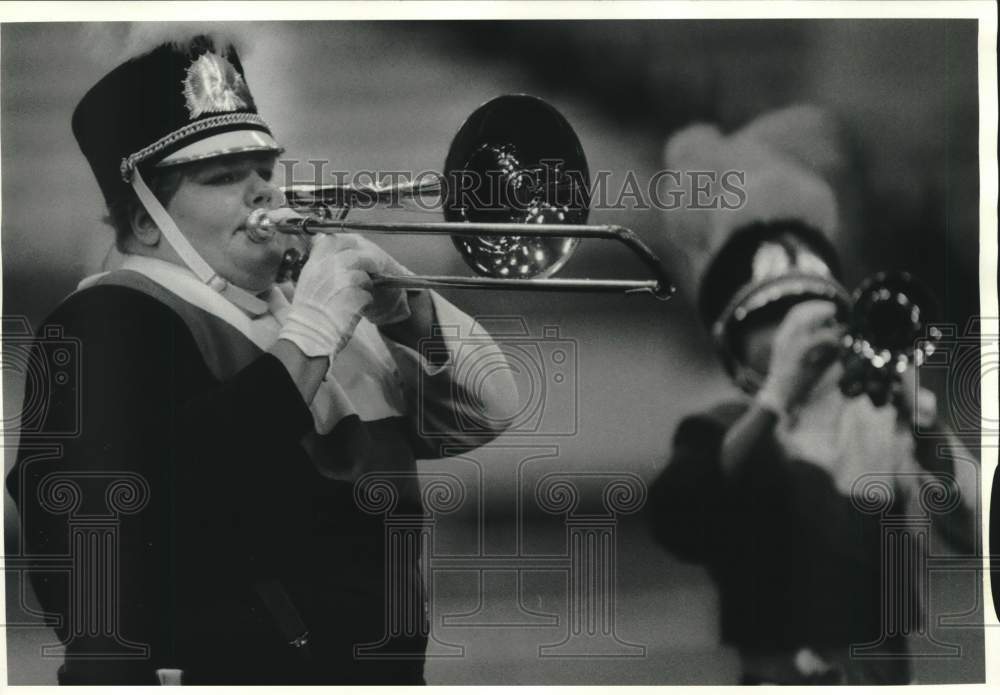 1987 Press Photo Melissa Sharak of East Syracuse Minoa Marching Band - Historic Images