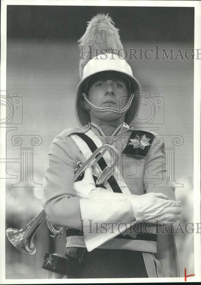 1986 Bill Davern at West Genesee High School Marching Band Contest - Historic Images