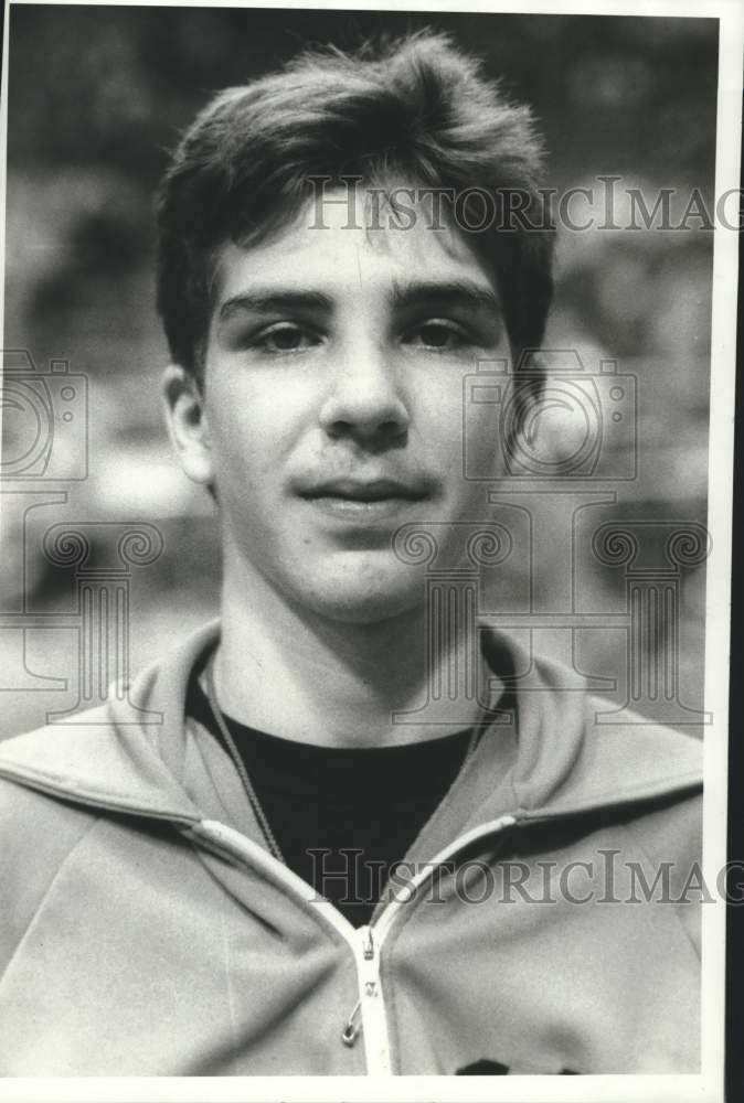 1987 Press Photo Shawn Knisely, Waterloo Wrestler - sya14611 - Historic Images