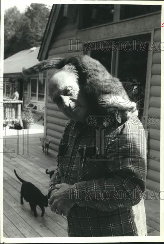 1991 James Gray, Last Post Feline Retirement Home Director - Historic Images